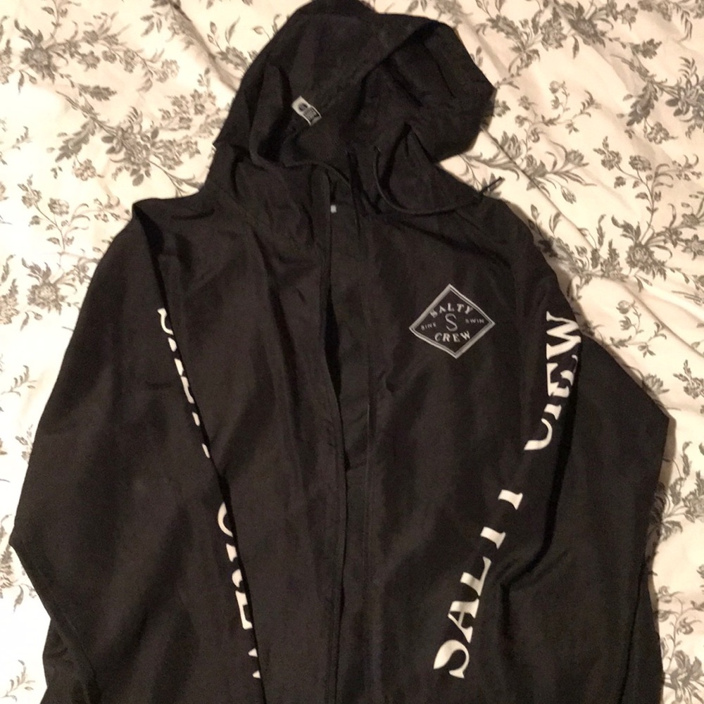 Black windbreaker